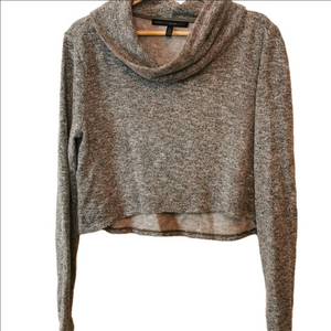 White House Black Market metallic cropped sweater. Size medium